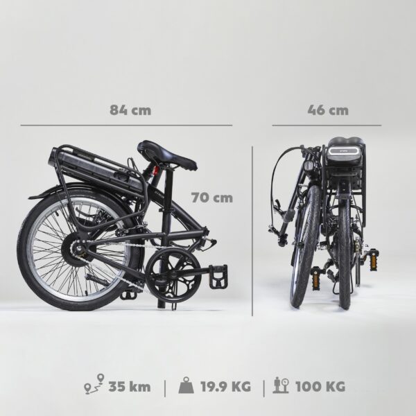 Vélo pliant électrique E FOLD 100 Noir – Image 2