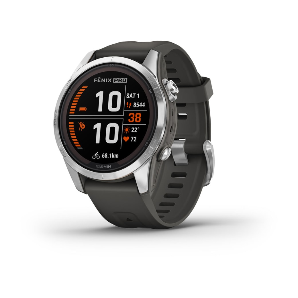 Fēnix® 7S Pro Solar Edition | Silver avec bracelet gris
