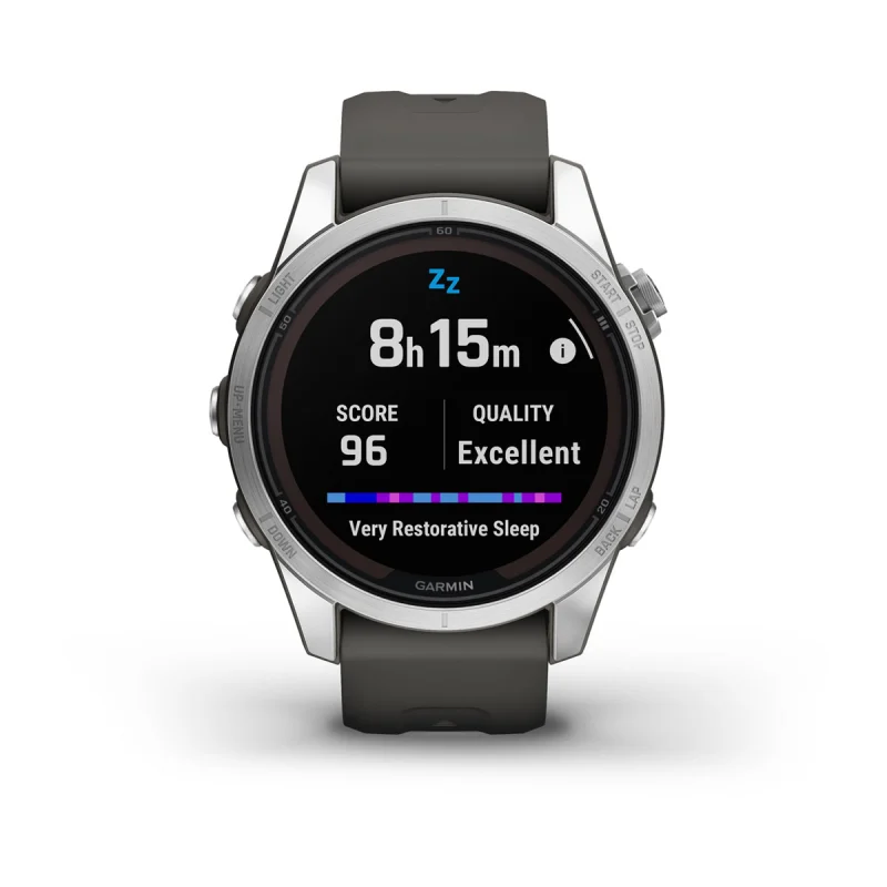 Fēnix® 7S Pro Solar Edition | Silver avec bracelet gris – Image 8