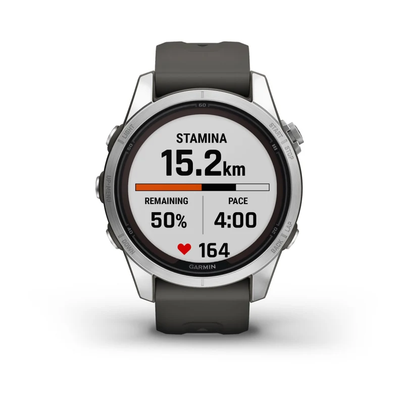 Fēnix® 7S Pro Solar Edition | Silver avec bracelet gris – Image 9